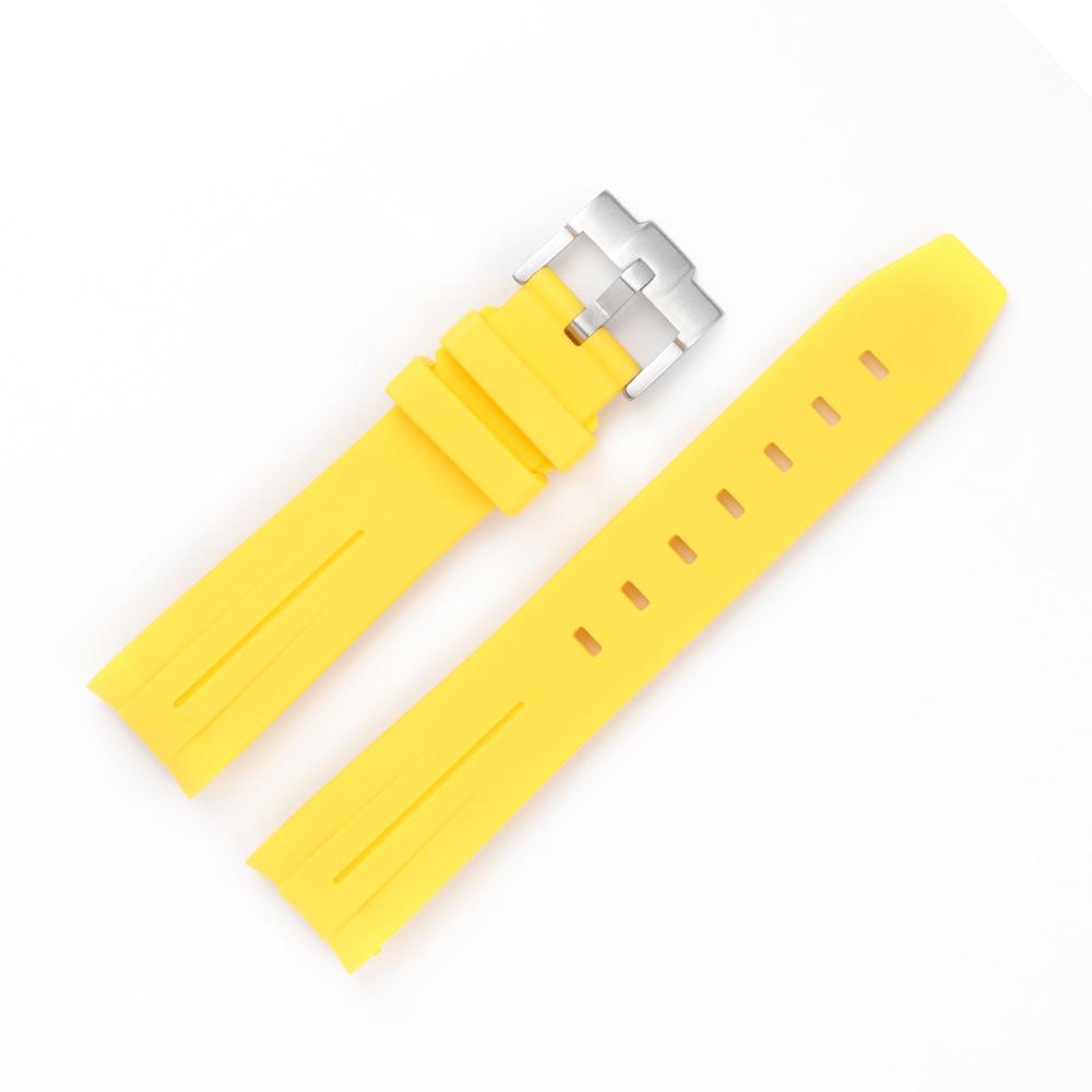 Curved Interface Rubber Watch Strap 20mm Men Women Waterproof Sports Watch Band for Moonswatch Watchband Watch Accessories