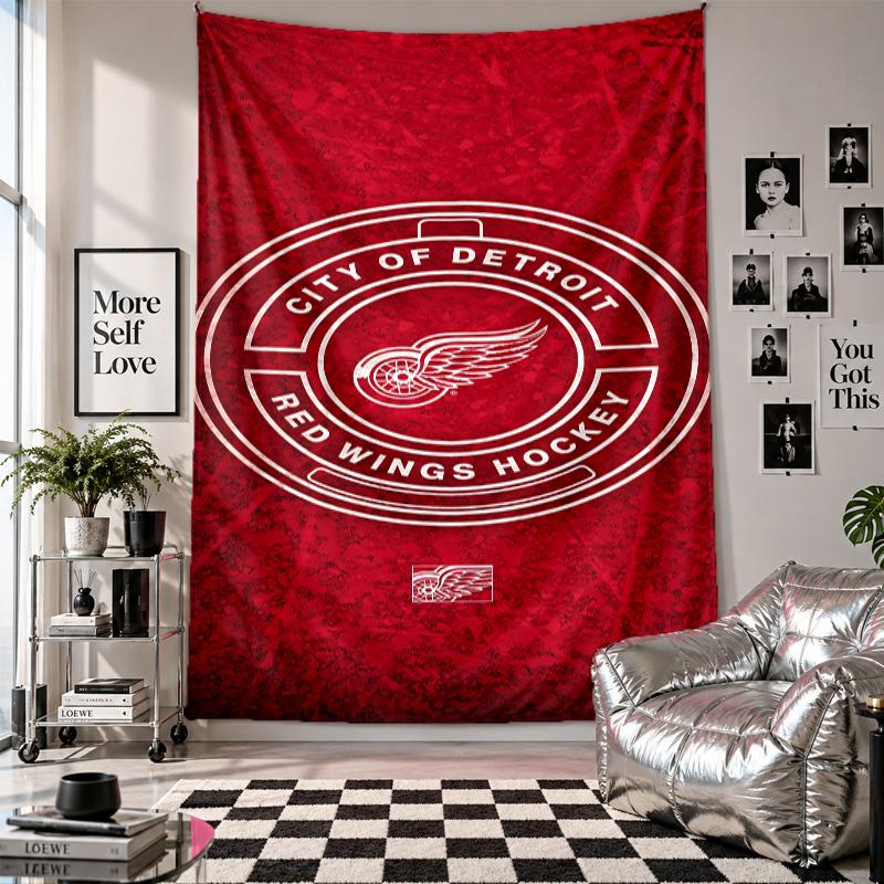 Detroit Red Wings Wall Tapestry Home Decor Wall Hanging Cloth for Bedroom Living Room Background
