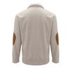 New Men's Casual Corduroy Patch Stand Collar Sweatshirt - Loose Fit Oversized Menswear