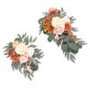 2pcs Artificial Wedding Arch Flowers Lifelike Wedding Welcome Signs Floral Decoration Fadeless