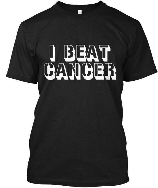 

I Beat Cancer T World Day 100% Cotton T-shirt Mens Tees Top Made in the USA T-Shirt Tee Top Unisex L