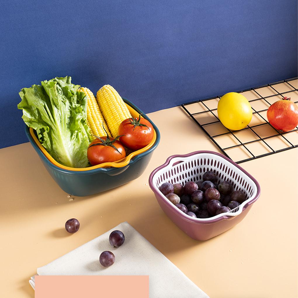 6X Drain Basket Washing Basin Storage Rack On Wheels Large Capacity Convenience Household Accessories Home Supplies