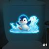 Autocolant Penguin Luminescent la Întuneric pentru Toaletă Decal Luminoase pe Sticlă Amovibile pentru Baie Camera Copiilor Decorare Perete