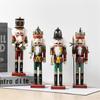 Christmas Nutcracker Ornament 12 inch Traditional Painted Wooden Nutcracker Soldier Doll Nutcracker Figures Holiday Party Tabletop Christmas
