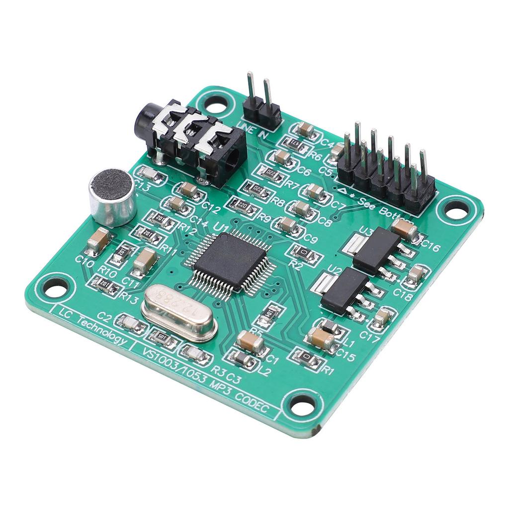 Audio VS1003 Module Voice Decoding Board Onboard Microphones for MP3 MP3+V WMA WAV MIDI SP-MIDI