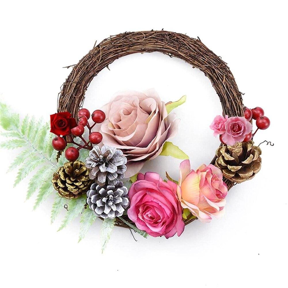 Natural Grapevine Wreath Christmas 2pcs Garland Decoration  Wedding Decor