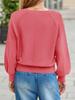 2025 European & American Women's Lantern Sleeve V-Neck Sweater