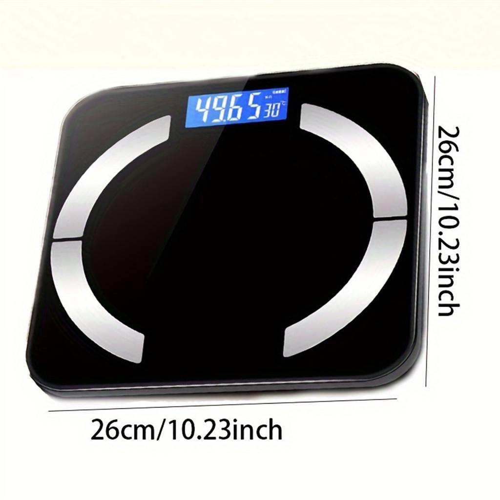 1pc Intelligent Digital LED Weighing Scale, Weighing Scale for Fat Measurement, Wireless AAP for Smart Phones.