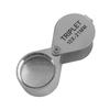 Mini 10-30X Pocket Loupe Metal Reading Magnifier Portable Jewelry Magnifying Glass  Jewelers