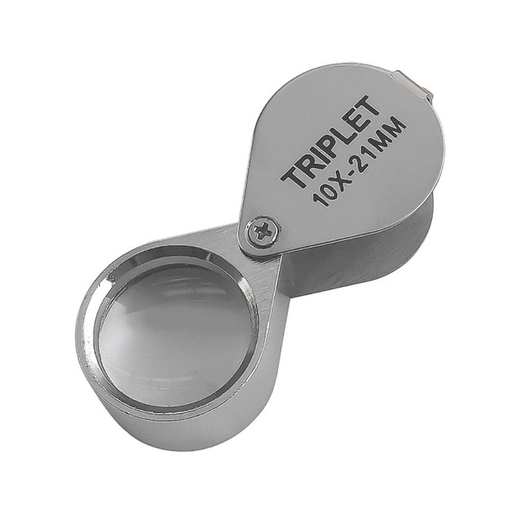 Mini 10-30X Pocket Loupe Metal Reading Magnifier Portable Jewelry Magnifying Glass  Jewelers