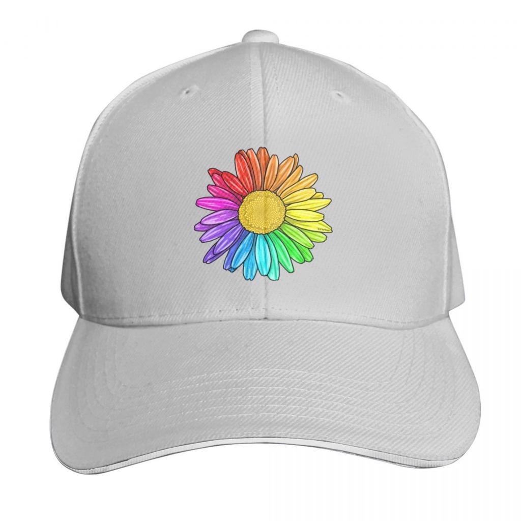 Rainbow Daisy Baseball Cap Sun Hat For Children Hard Hat Funny Hats Luxury Brand FeUnisex Unisexs