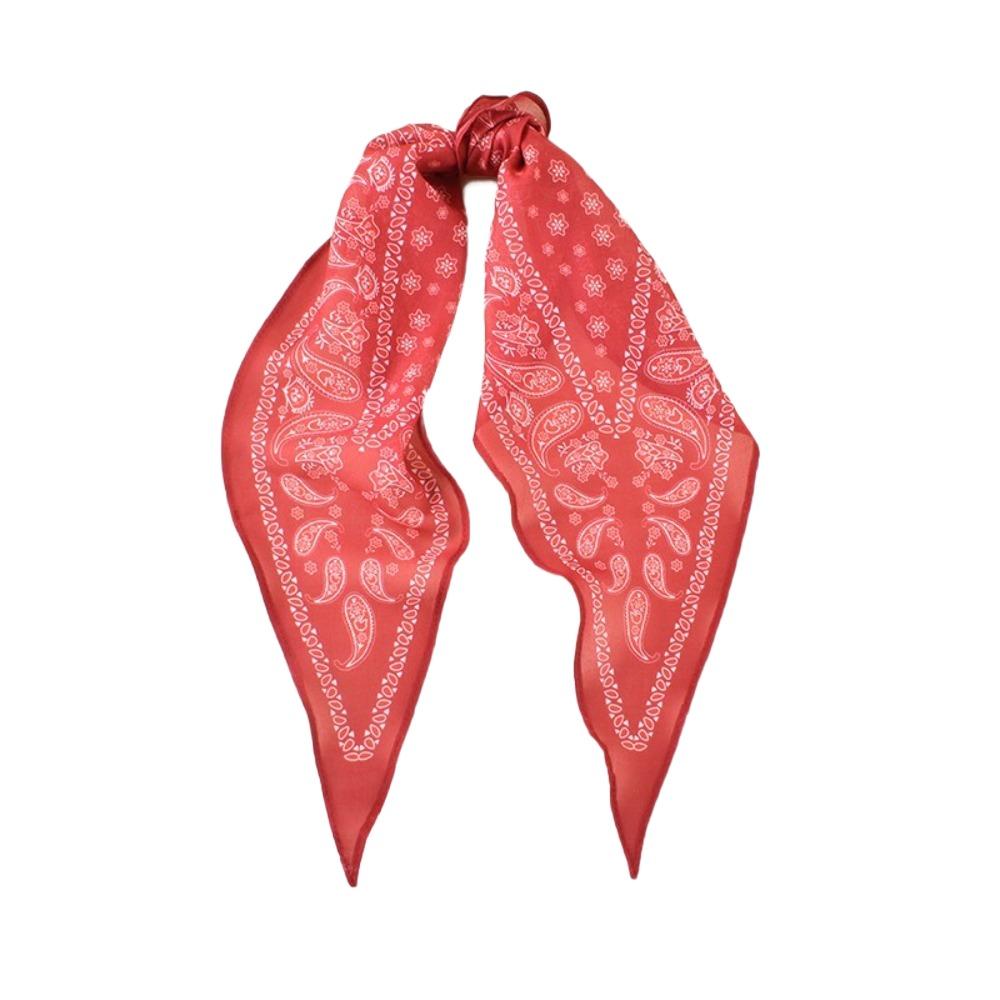 Versatile Women Girls Hijab Wraps Cashew Print Hair Ribbons Headbands Retro Leopard Headscarf