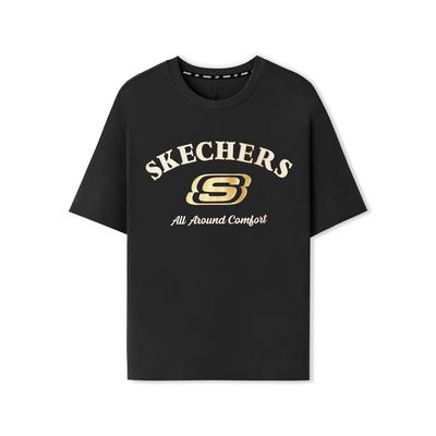 SS25 Simple Casual Comfortable Round Neck Sports Short Sleeve T-Shirt Unisex Tops Carbon-Black L225U122-0018