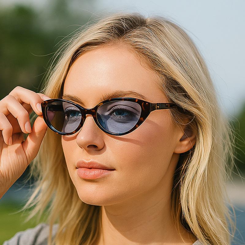 2Pcs Vintage Simple Oval Rivet Sunglasses Women Men Brand Designer Small Frame Sun Glasses Outdoor Shades Eyeglasses Uv400