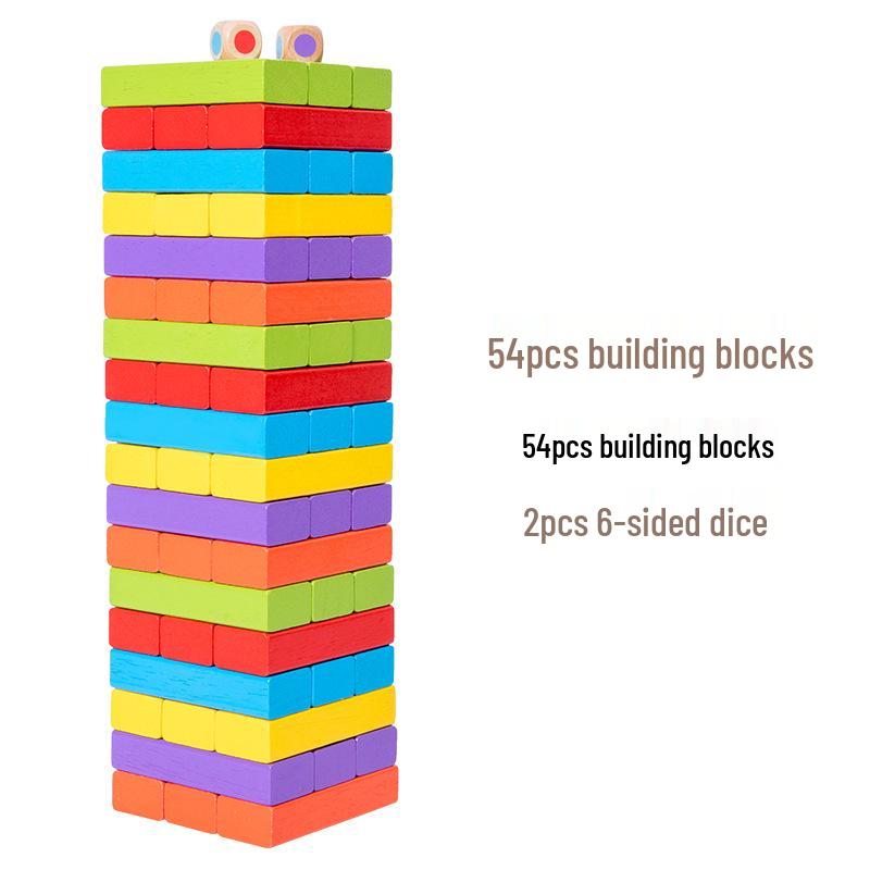 Educational Wooden Stacking Blocks: Ages 4-6, Parent-Child Development Toy