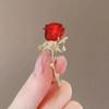 1st Pins Diamond Dubbade Brosch Rose Elegant Retro Modekläder Accessoarer