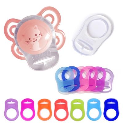 5 STÜCKE Baby Schnullerhalter Clip Adapter für Ring Multi Farben Silikon Knopf Manuelle DIY für Neugeborene Baby Zubehör