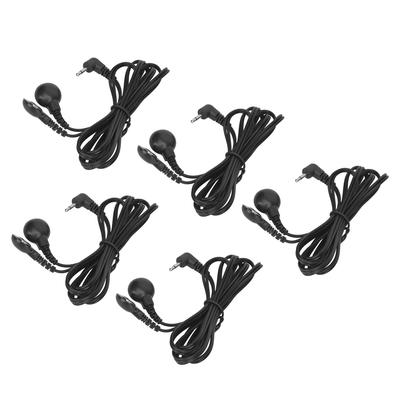5 PIÈCES Fil d'Électrode Noir 2,5 mm Coude 1,2 m de Longueur Fils de Connexion de Remplacement pour Machine de Thérapie Numérique TENS