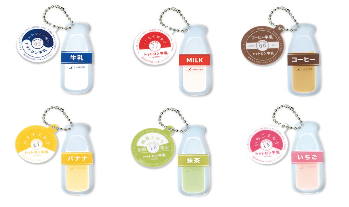 

Tottron Milk Acrylic Keychain of 6 Types Gacha Gacha Capsule Toy (Resale) [Set (Full Complete)]