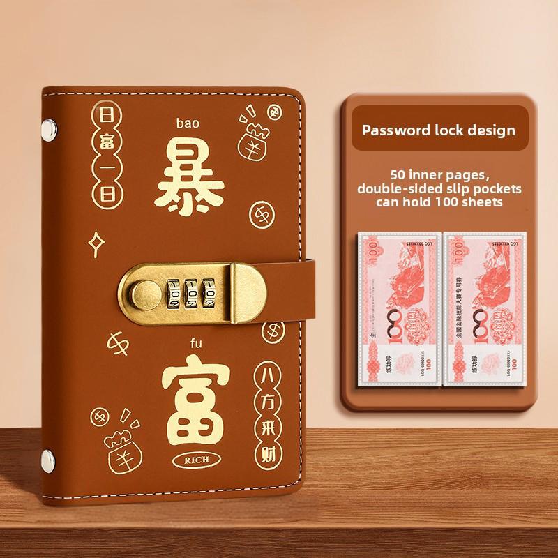 

1 шт. 50 страниц многоразовый двусторонний органайзер изысканный кошелек-книжка для денег коллекционный буклет книга учета 17,8x12 см