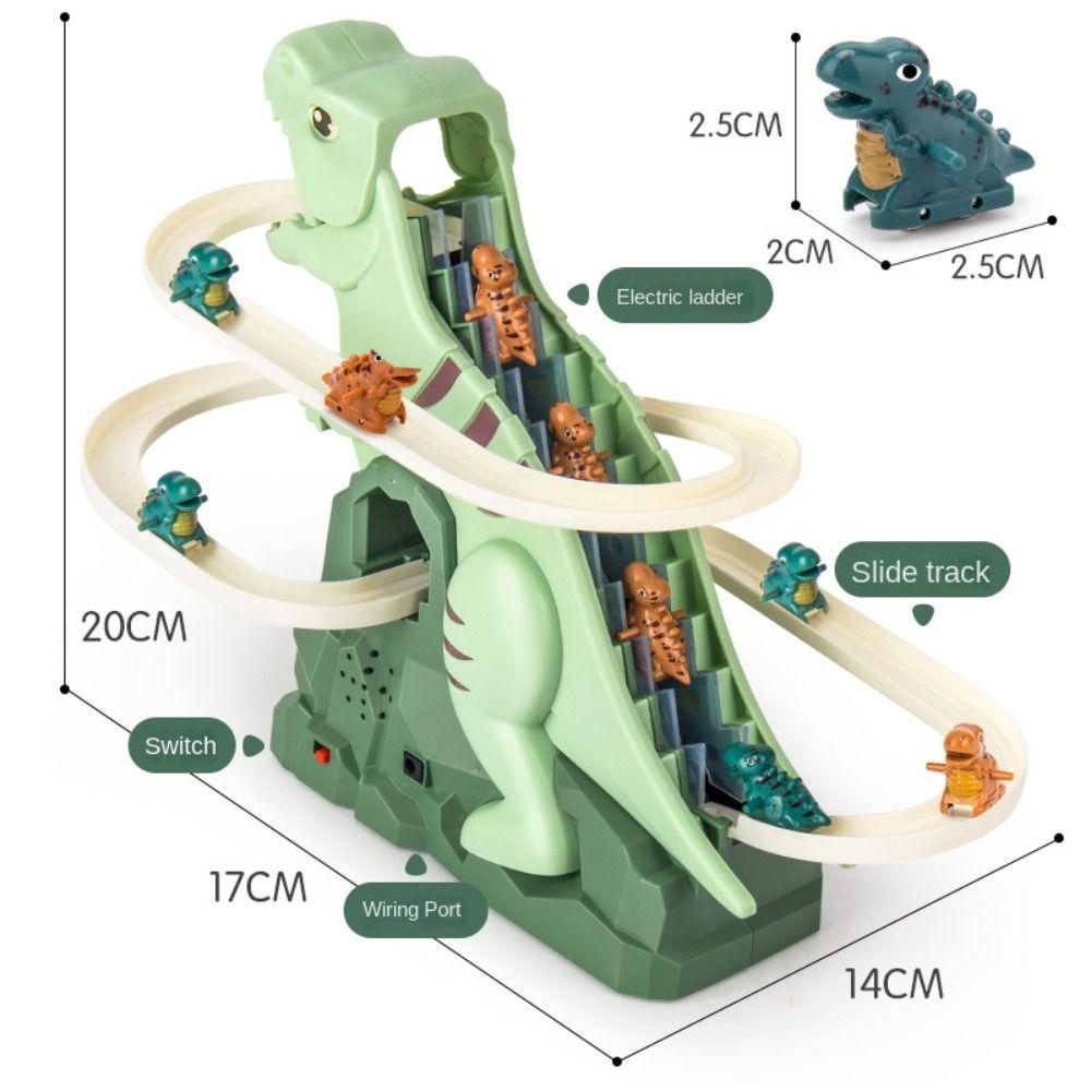 Plastic Cement Dinosaur Zinc Zinc Alloy Race Cars Electric Electric Slide Track Toy Car  Boys