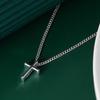 925 Sterling Silber Kreuz Anhänger Halskette Zierlich Minimalistisch Schmuck für Damen Zarte Kette Feiner Mode Geschenk Silberschmuck