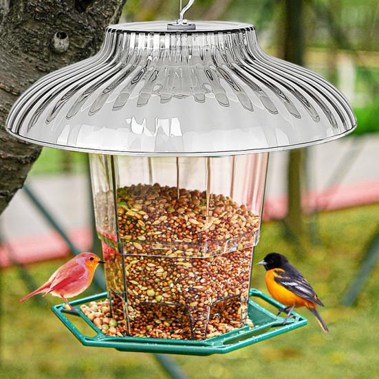 Plastic Protective Dome Cover for Hanging Birds Feeder Weatherproof Hummingbird Feeder Rain Guard Squirrel Baffle for Outside