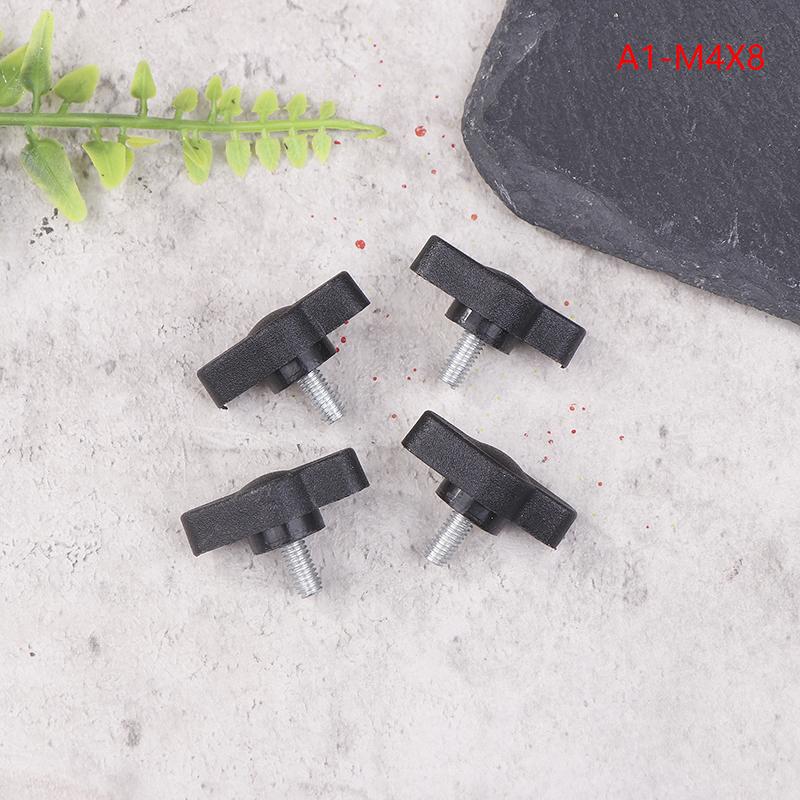 4Pcs 304 Stainless Steel Thumb Screws M4 Z-Shaped Handle Bolt Hand Knob Mechanically Adjustable Thumb Butterfly Wing Screws