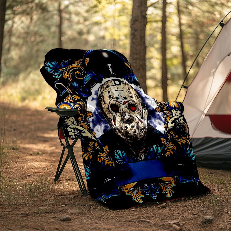Friday the 13th Theme Printed Blanket - Perfect for Couch, Bed, Travel & Outdoor Use | Machine Washable, Cozy & Durable.