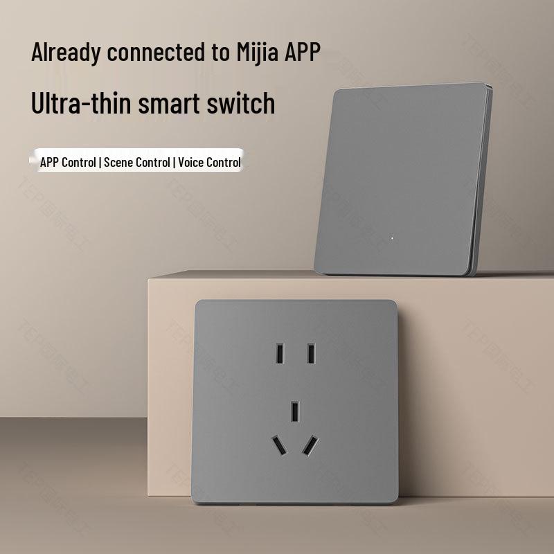 Smart Switch Panel: Mijia App Integration, Voice Control, Single/Double Pole Compatible, Full House Solution