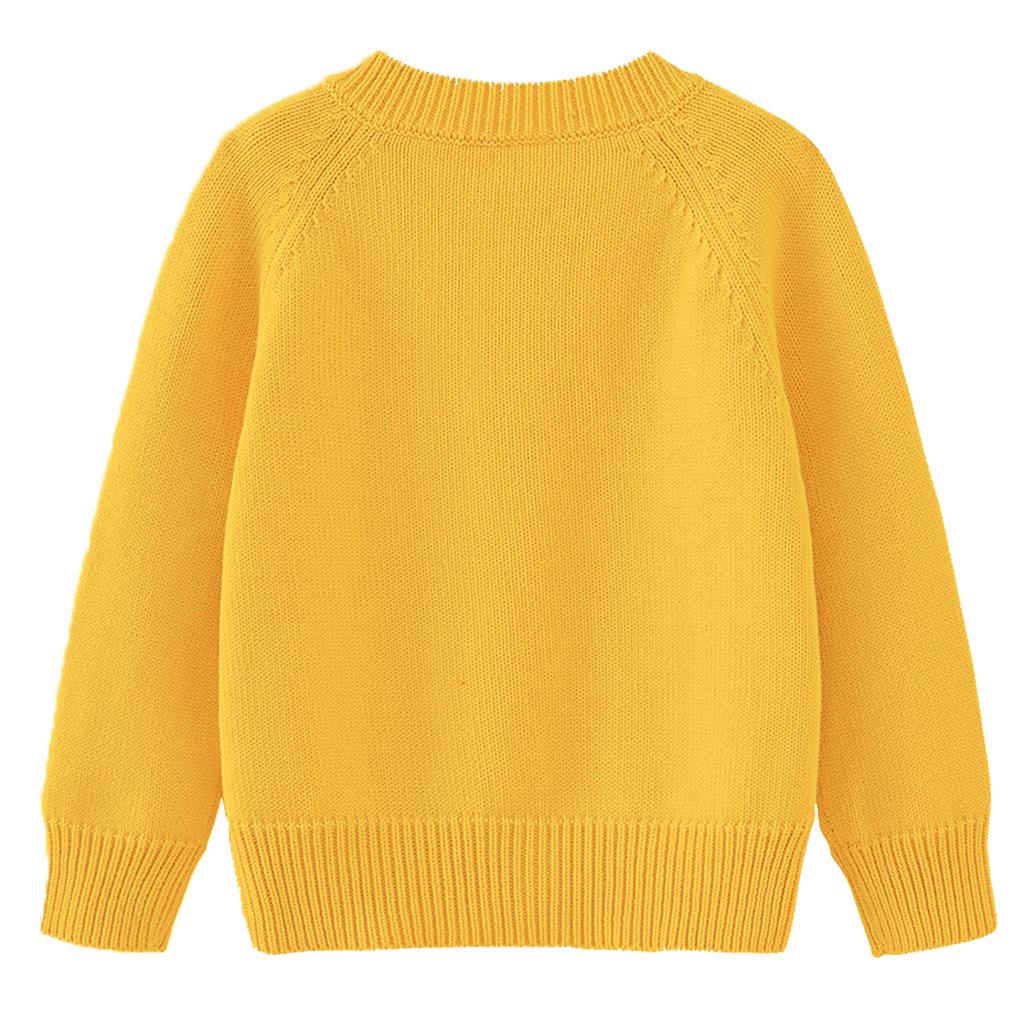 Kinder Mode Lässiger Strickcardigan Langarm Top