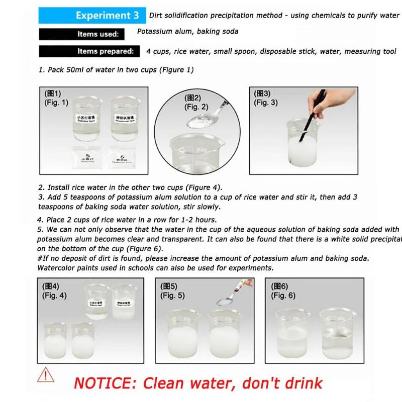 Kit DIY Sciences Vertes Eau Propre Jouets Éducatifs Expérience Technologie Amusant