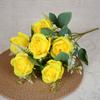 7 Heads Real Happy Flower 8 Colors Mini Natural Simulated Rose Photography Photo Gift Rose Flowers Decorative Home Decorative