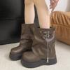 Anti-slip Shoes with Thick Soles and Elevated Heels. Women's New Style Boots. Short Boots.