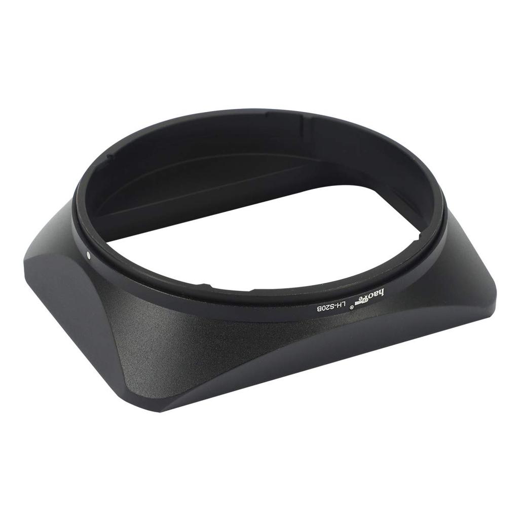 Haoge LH-S20B Bayonet Square Metal Lens Hood Shade with Cap for Sony FE 20mm F/1.8 G SEL20F18G Sony 20mm f1.8 Wide-Angle Prime Lens