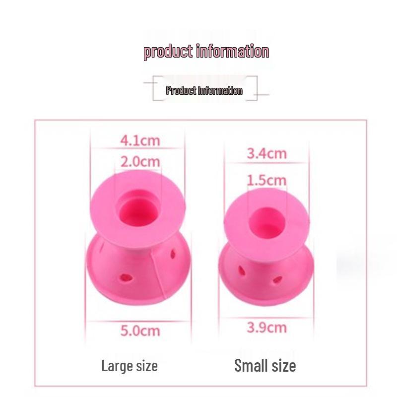 Silicone Mushroom Hair Curlers with Bell Protector, Lazy Sleep Style by Maysure