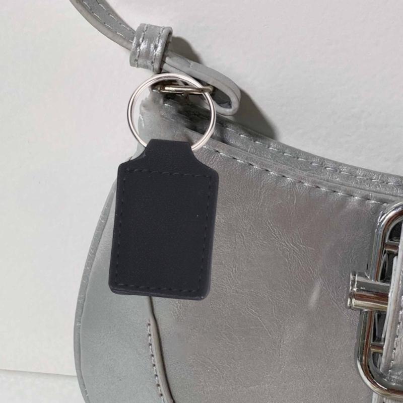 Pack Of 10 Sublimation Blank Keyring Pendant Heat Transfer PU Leather Keychains for Men Women Birthday Father's Day Gift