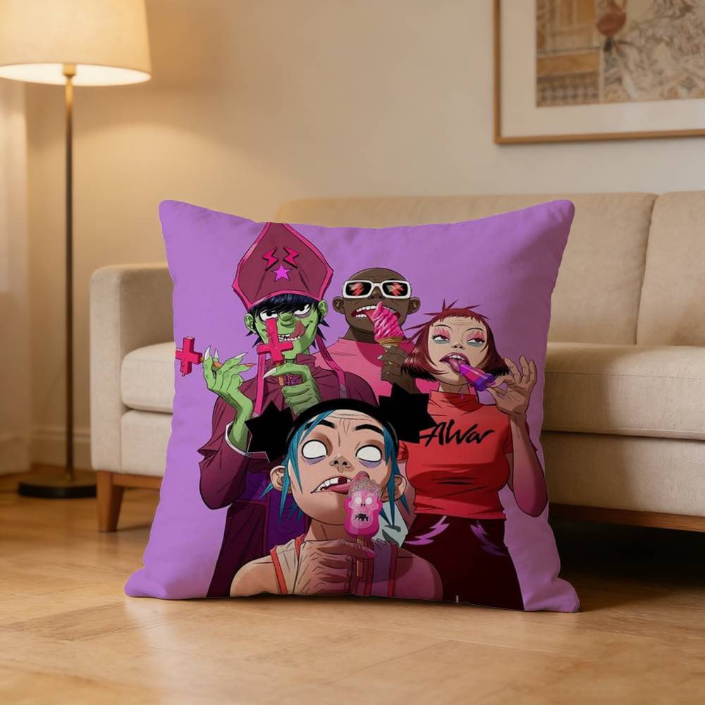 GGorillaz Rock  band Pillow Case Cushion Cover Throw Pillow Case For Car Sofa 30x30cm