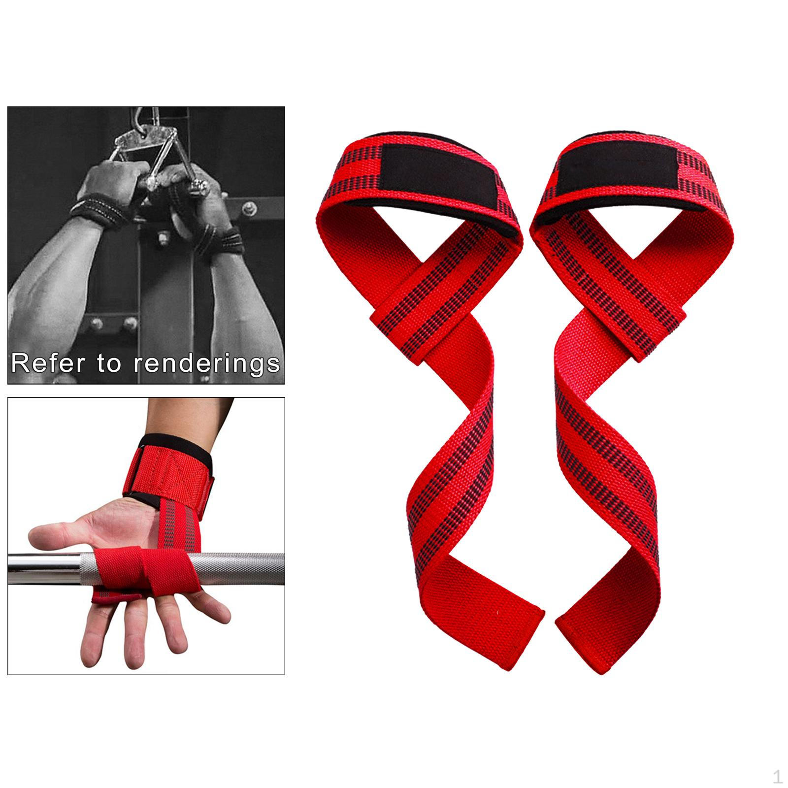 1 paar Strong Weight Lifting Straps Durable Solid Elbows Wrist Support Wraps Professional красный