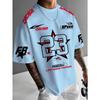 Sommer Herren Chicago Schwarz Rot Weiß Bedruckt 23 Muster Rundhals Atmungsaktiv Lässiges T-Shirt Locker Outdoor Oberteil
