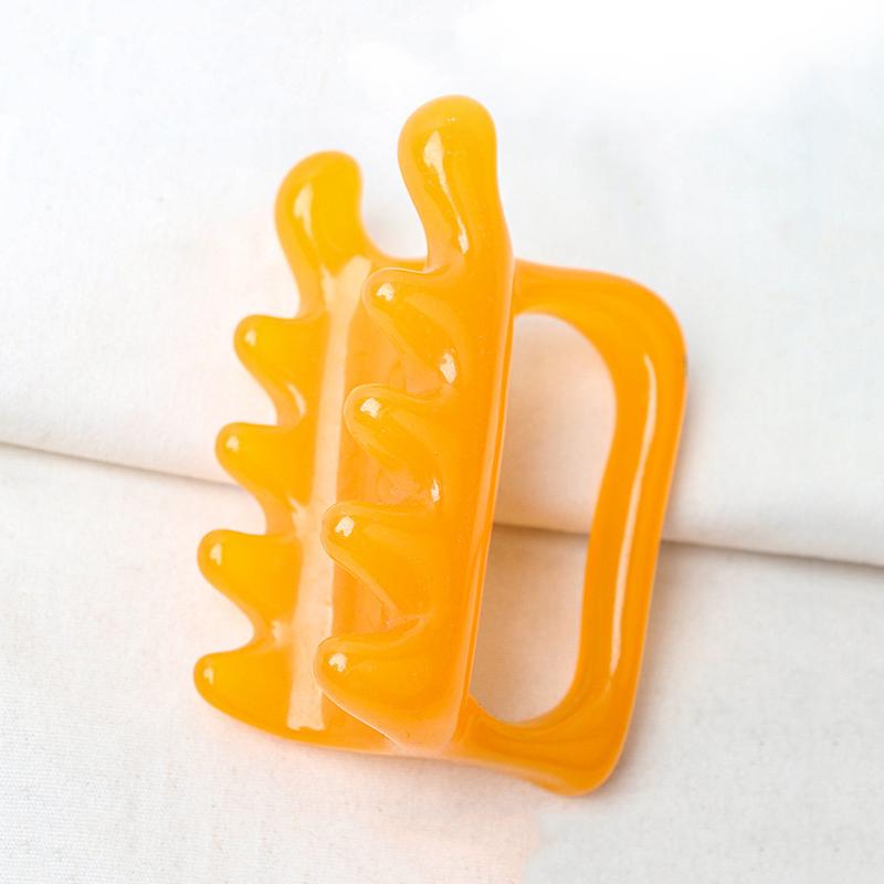 18 Beads Handheld Gua Sha Massage Roller Natural Resin Waist Neck Back Leg Body Meridian Scraping SPA Anti Cellulite Relaxation