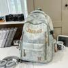 Schoolbag Burden Reduction School Bag Boys High School Students Large Capacity Backpack Junior High School Girls Printed College Students Leisure 