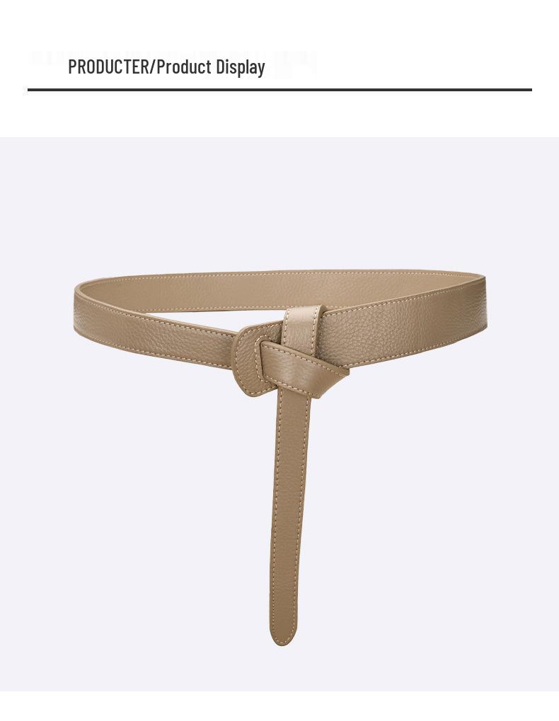 Women's Double-Sided Top-Grain Cowhide Leather Waist-Cinching Skirt Belt