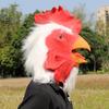 Animal Mask Halloween Furry White Rooster Mask Headgear Masquerade Stage Performance Prop