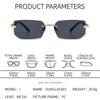 1Pcs Rectangle Rimless Gradient Sunglasses Women Men Small Shades Fashion Frameless Sun Glasses For Male Retro Eyewear