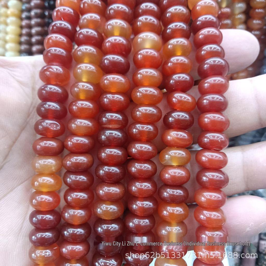 6x10mm Natural Agate Abacus Bead Spacers for DIY Jewelry Making