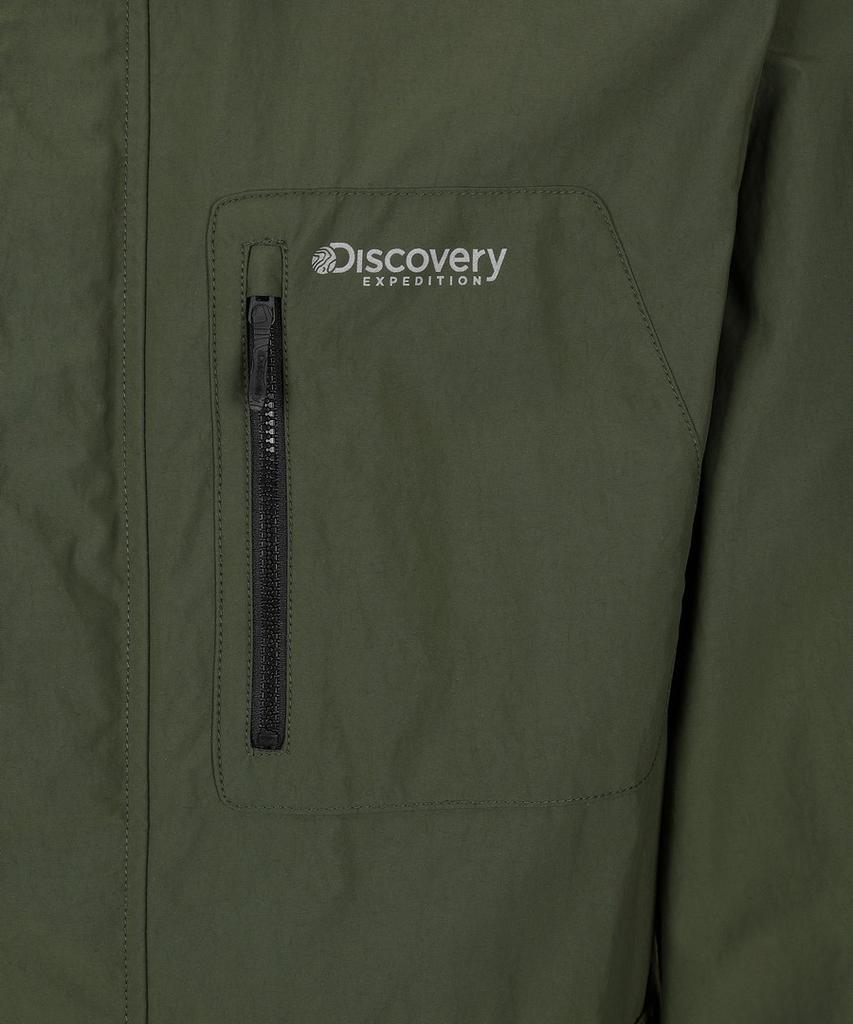 Discovery Expedition Men'S Fresh Vent Collared Out-Pocket Windbreaker (D/Khaki)