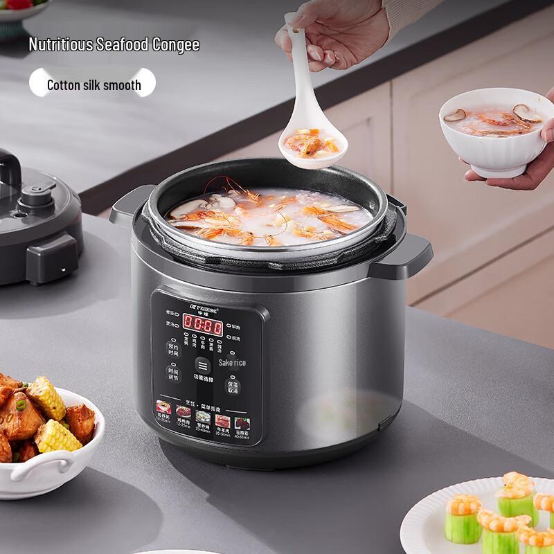 PESKOE Multi-function Dual Pot Electric Pressure Cooker CN plug (adapter included)