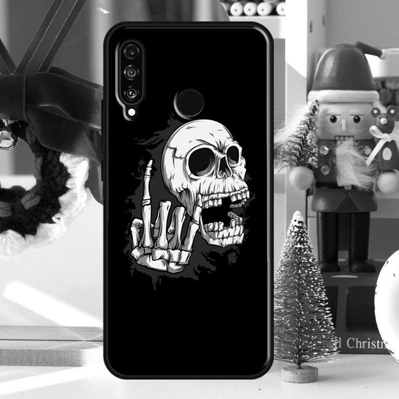 Rock and Roll Skull For Huawei Nova 7i 8i 11i 12i 12s Y73 Y70 Y90 Y60 Y72 Y61 Y91 9 10 SE P30 Pro P40 Lite Case