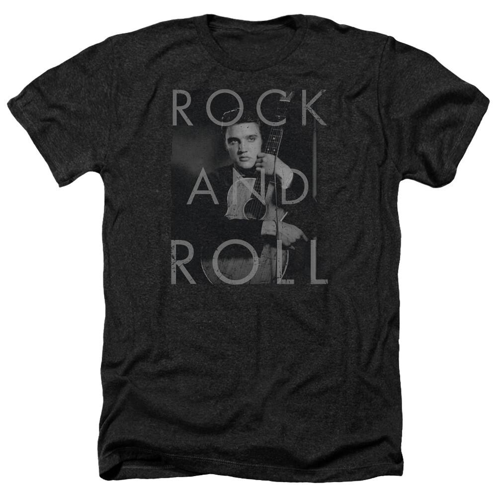 T-ShirtELVIS PRESLEY ROCK AND ROLL Licensed Adult Men s Heather Band Tee Shirt SM-3XL XXL